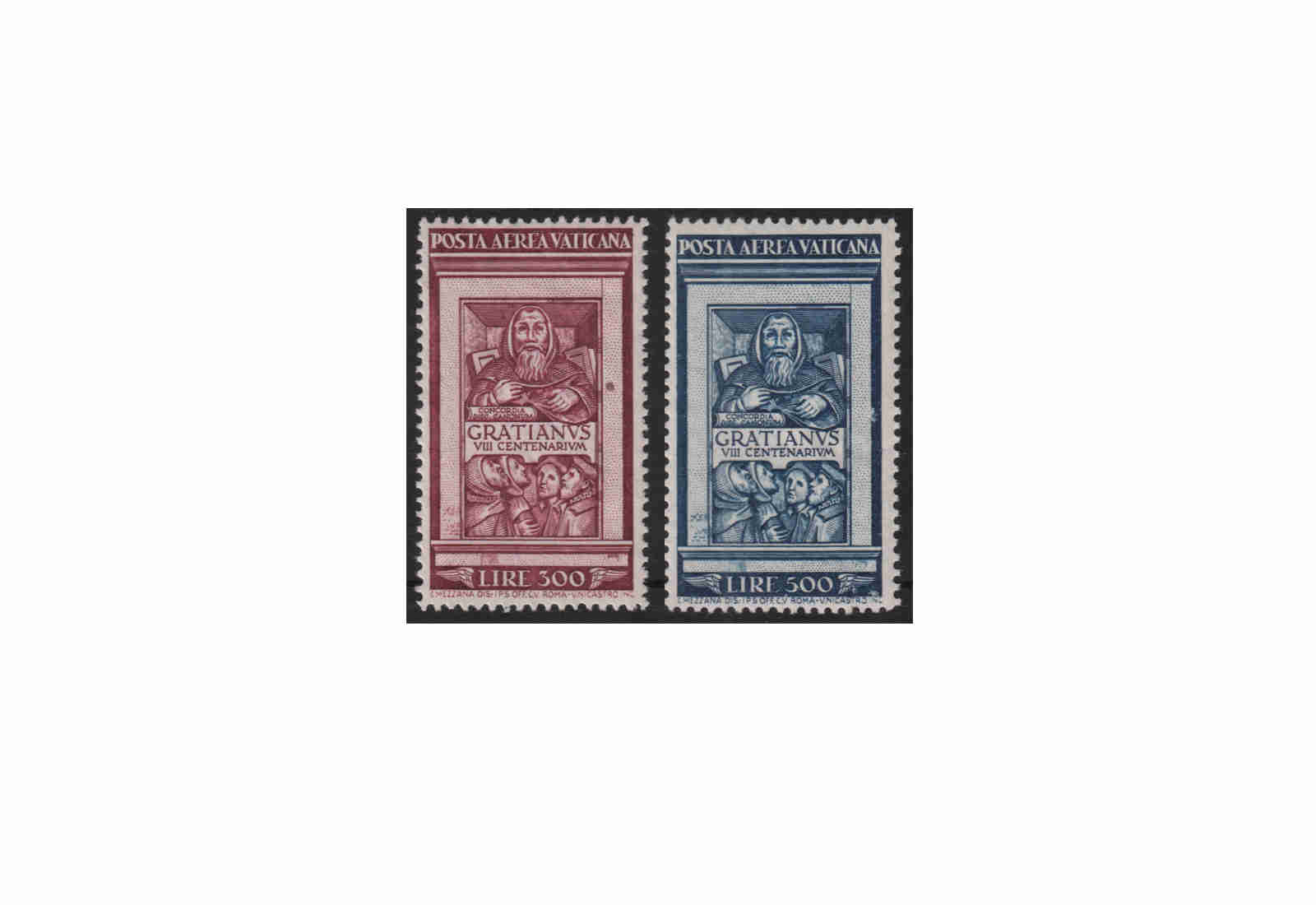 Vatikan 800 Jahre Decretum Gratiani 1951 Mi.Nr. 185/186 **
