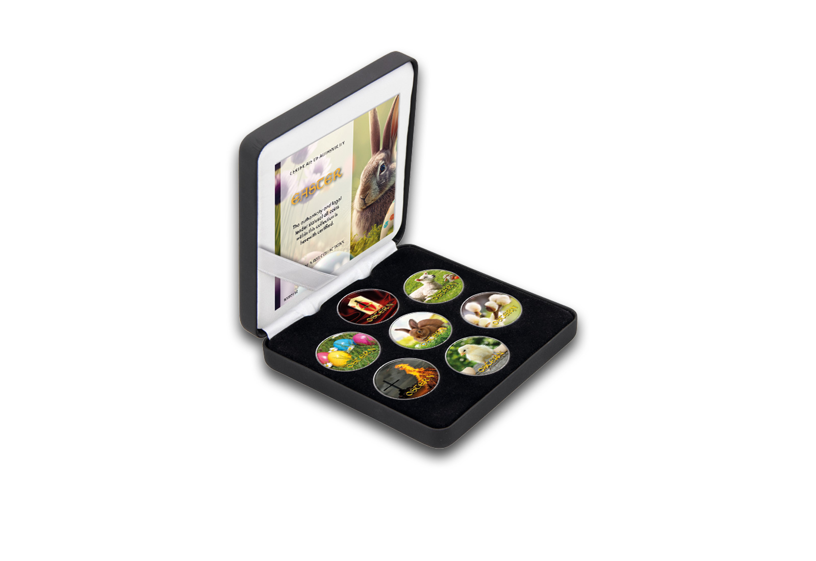 Ostern 7er Kollektion mit Farbapplikation im Etui