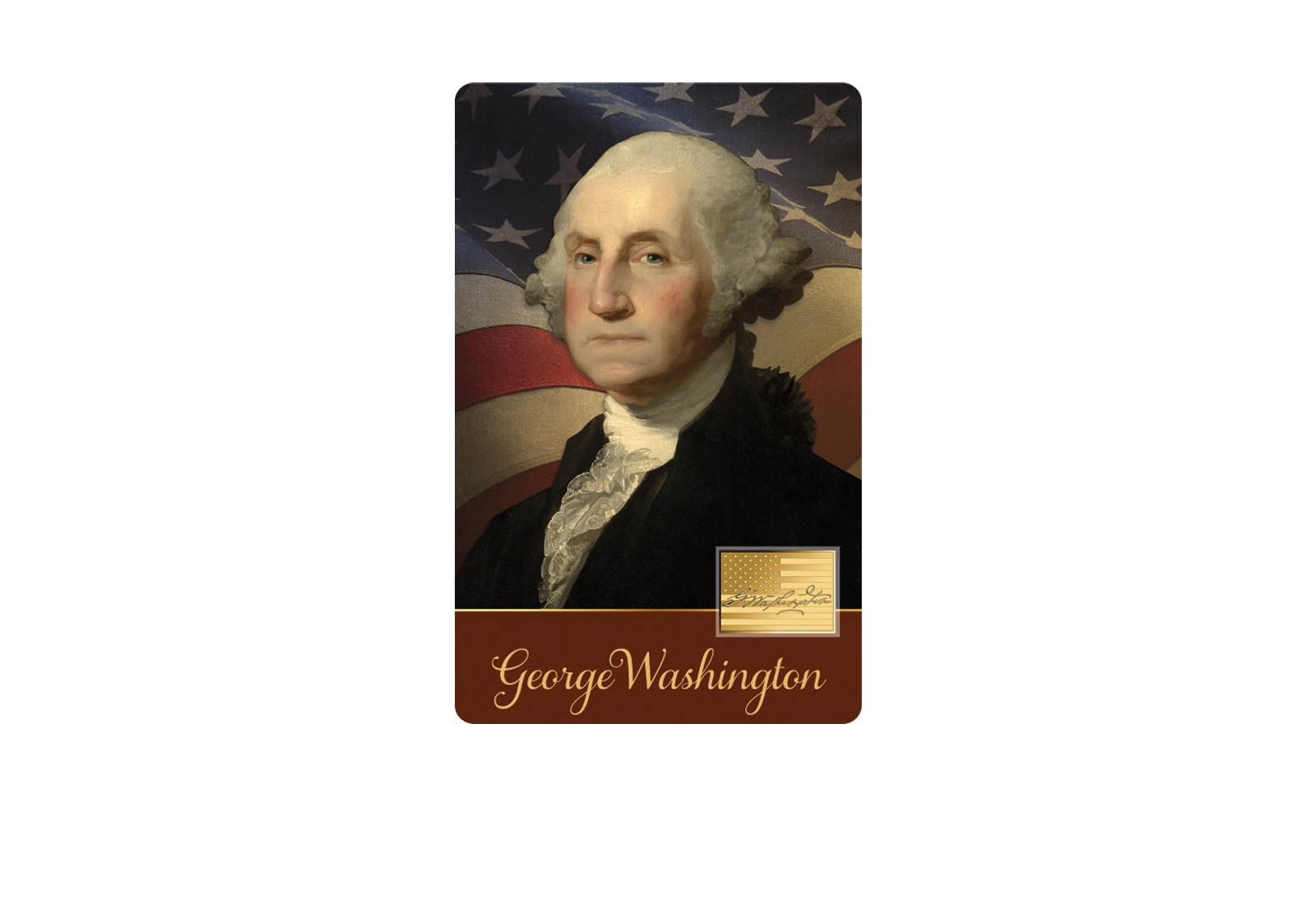 Goldcard Motiv George Washington mit 999/1000 Goldausgabe