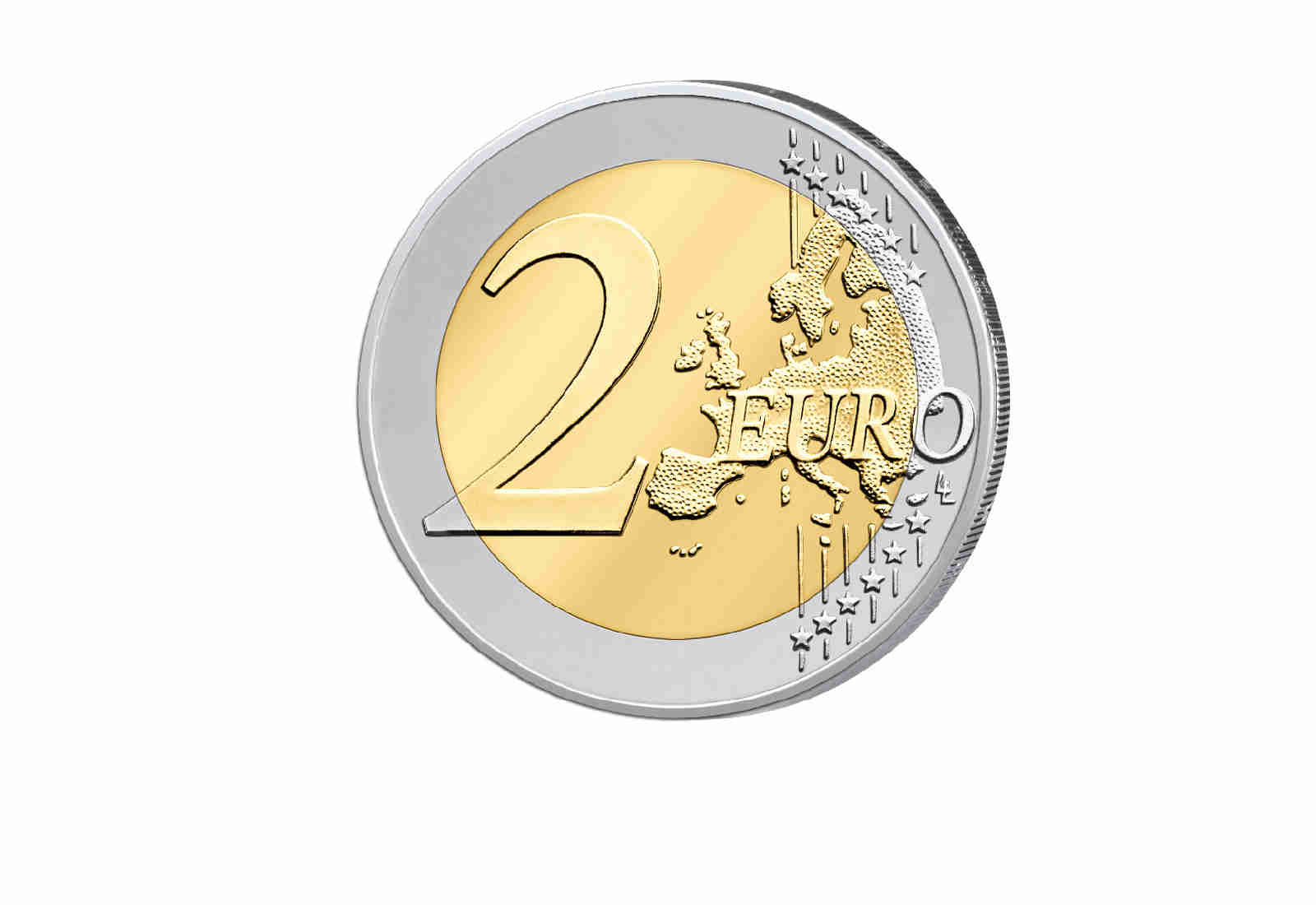 2 Euro mit Farbapplikation Sternzeichen Wassermann