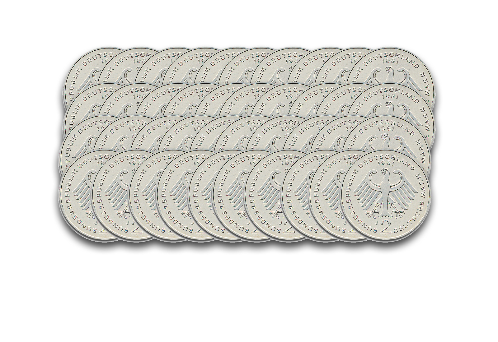 2 DM 1994-2001 BRD Willy Brandt 40er Set Jaeger-Nr. 459