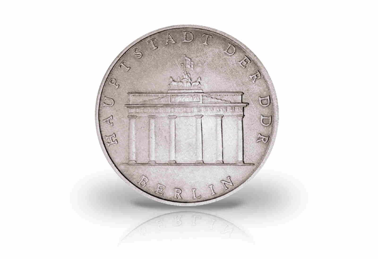 5 Mark Gedenkmünze 1971-1990 DDR Brandenburger Tor Jaeger-Nr. 1536