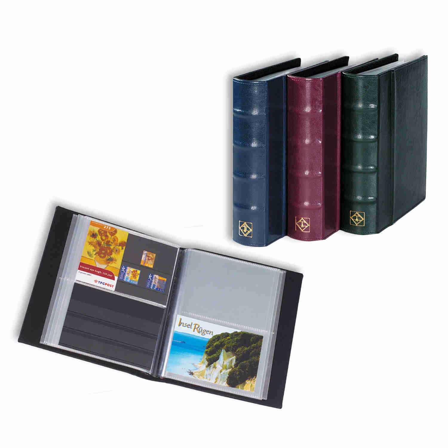 Postkartenalbum mit 50 klarsichtigen Hüllen (grün)