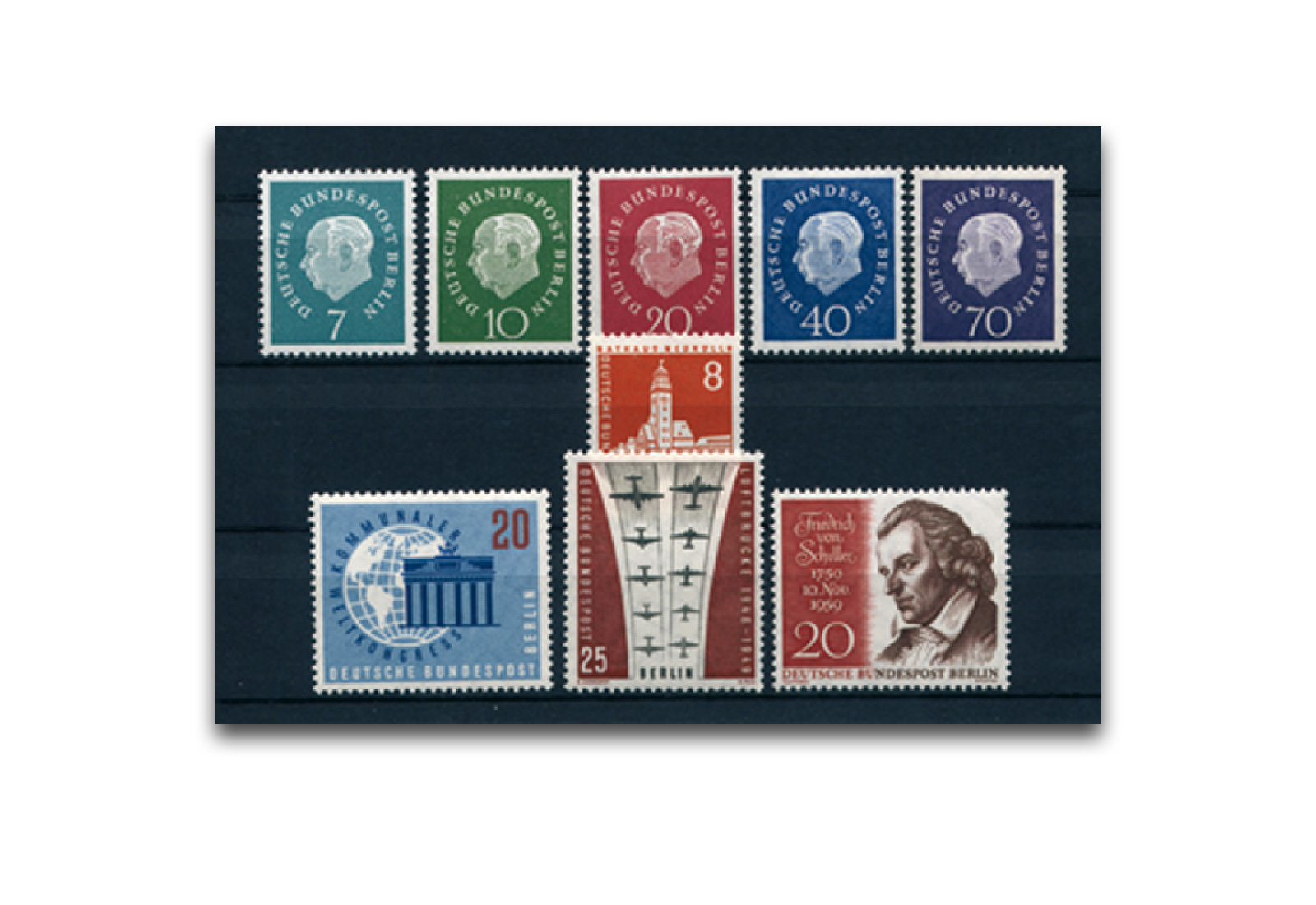 Berlin Jahrgang 1959 Mi.Nr. 182-190 postfrisch