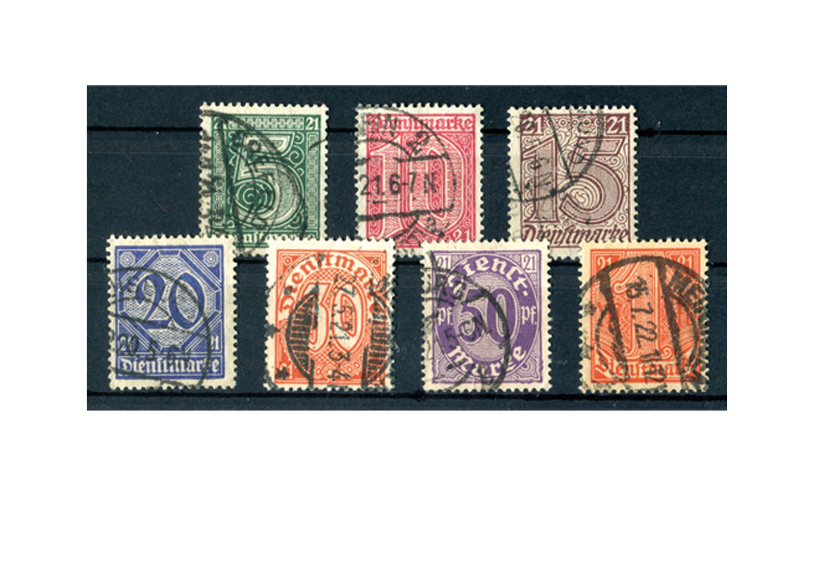 Deutsches Reich Mi. Nr. D 16/22 gestempelt