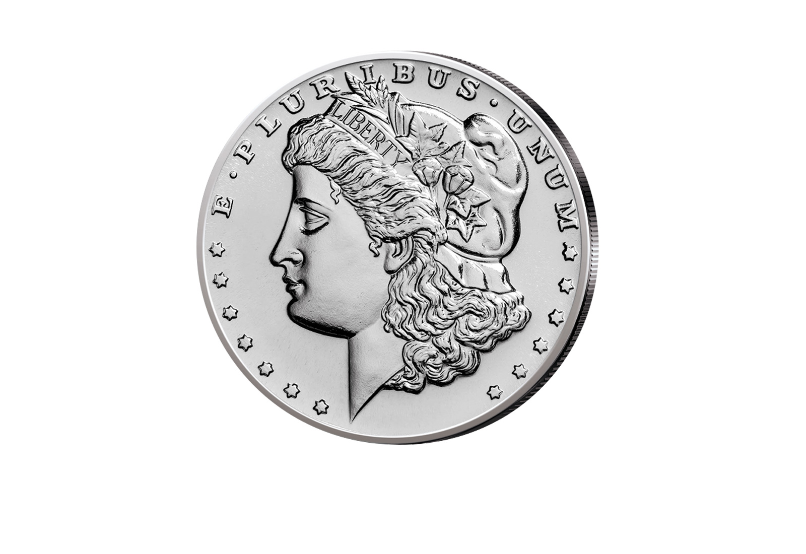 1oz Silver Round Morgan Dollar Design