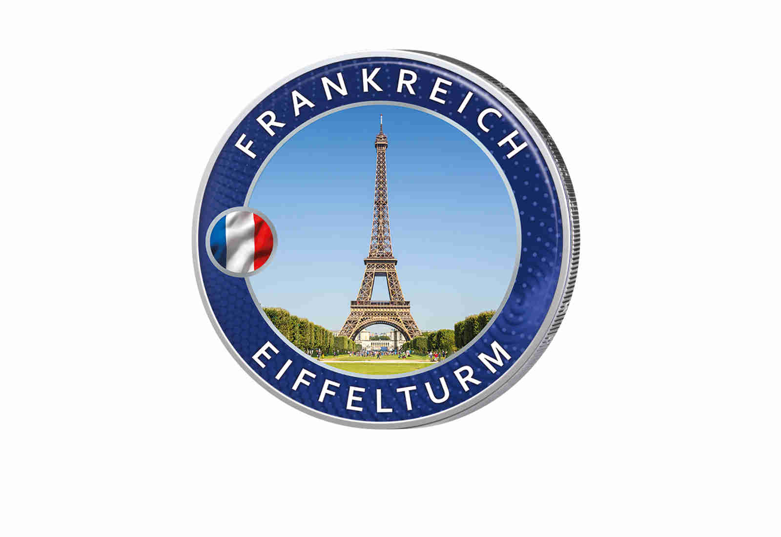 2 Euro mit Farbapplikation Eiffelturm - Highlights rund um den Globus