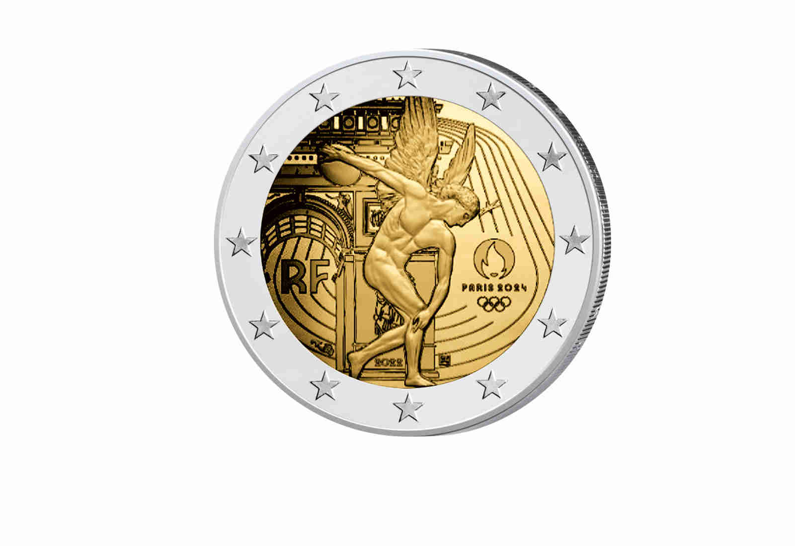 2 Euro 2022 Frankreich Diskuswerfer Olympia Paris in Coincard unsere Wahl