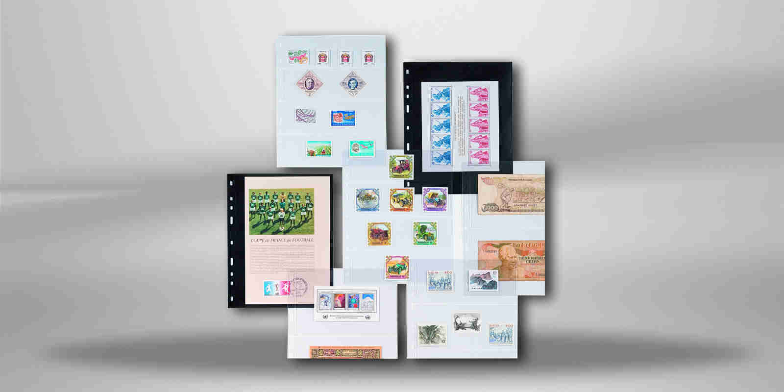 Hüllen für Münzen und Briefmarken