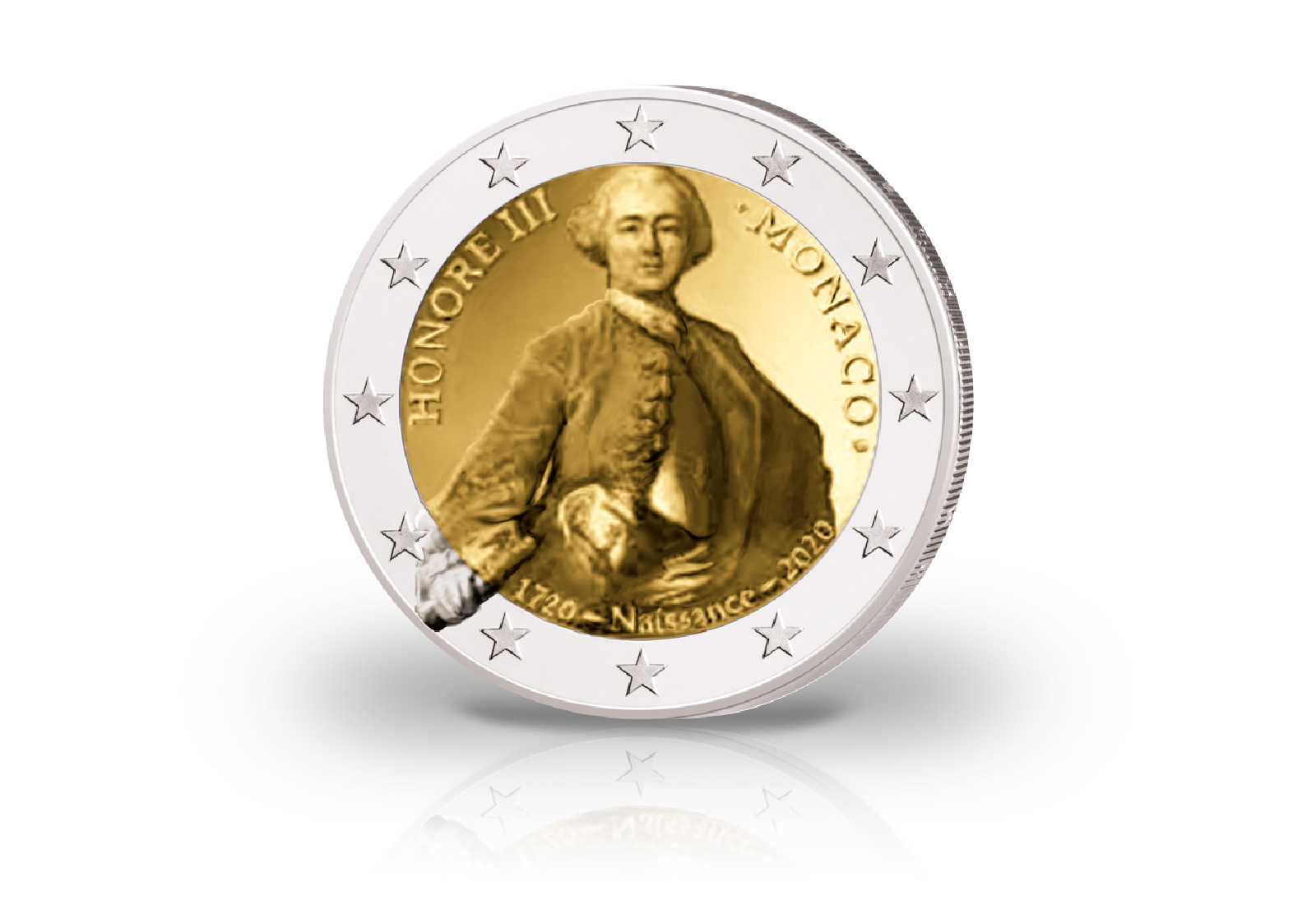 2 Euro 2020 Monaco 300. Geburtstag von Fürst Honore III. PP