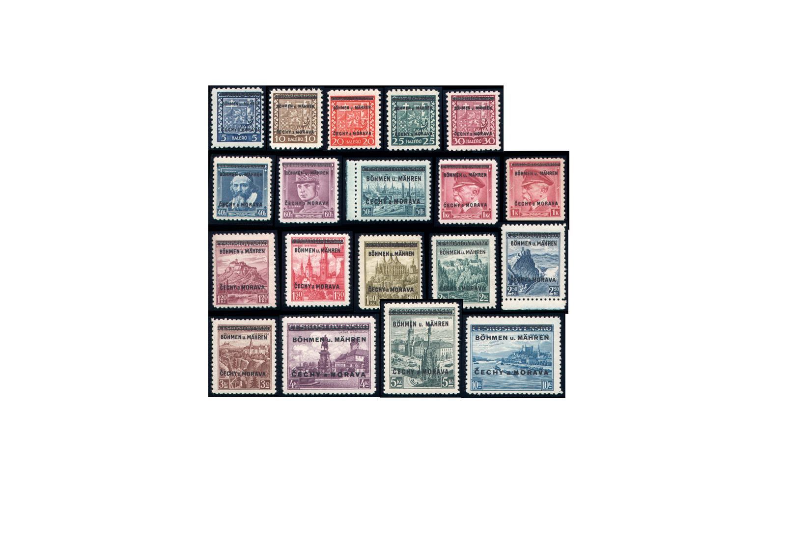 Böhmen und Mähren Michel Nr. 1 bis 19 postfrisch