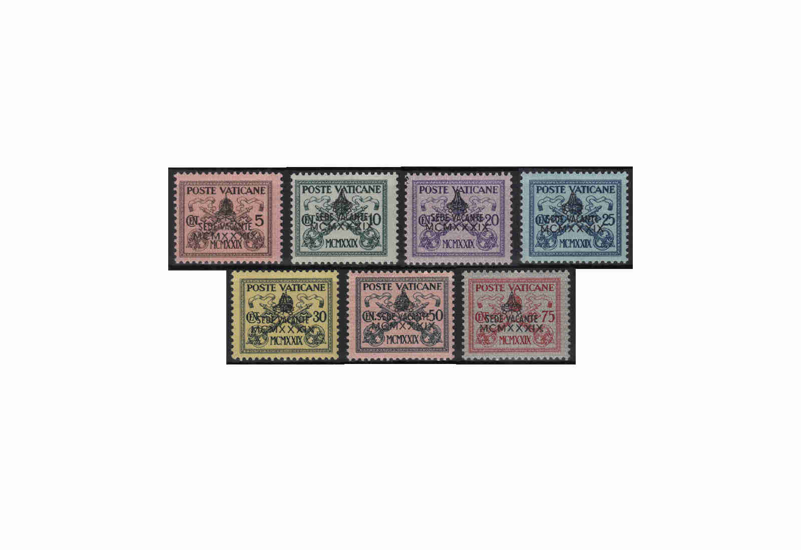 Vatikan Sede Vacante 1939 Mi.Nr. 73-79 **