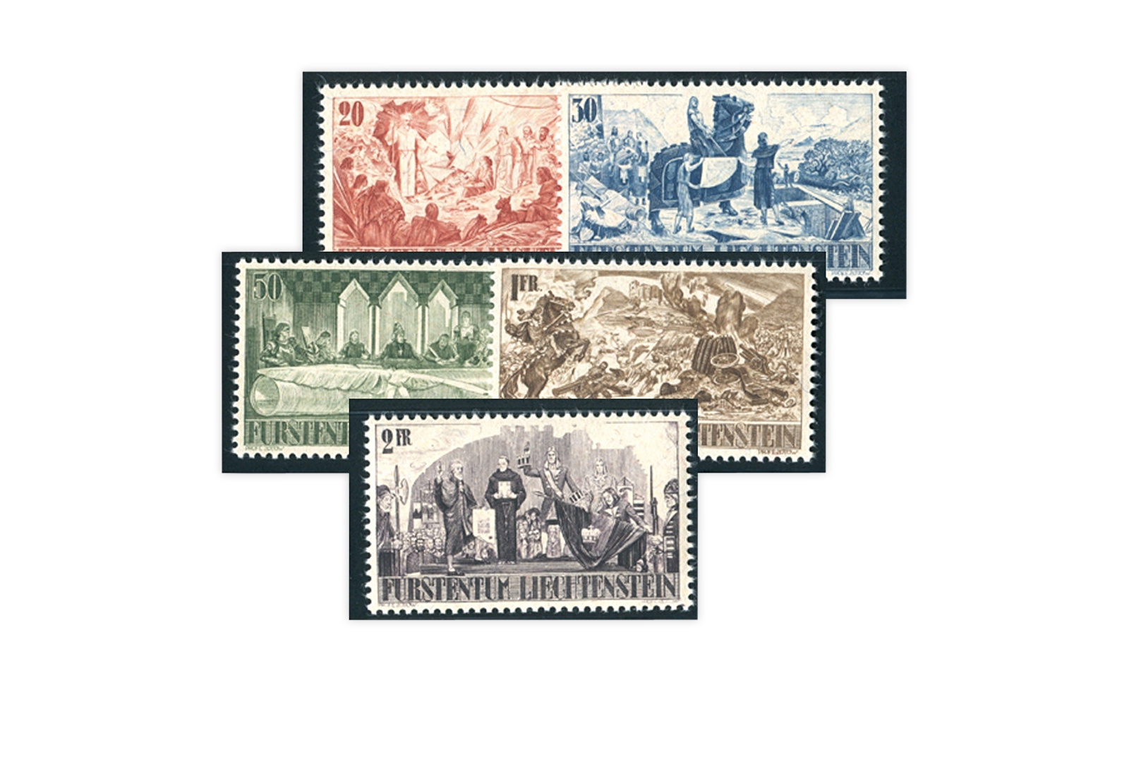 Liechtenstein Mi.Nr. 202/206 gest.