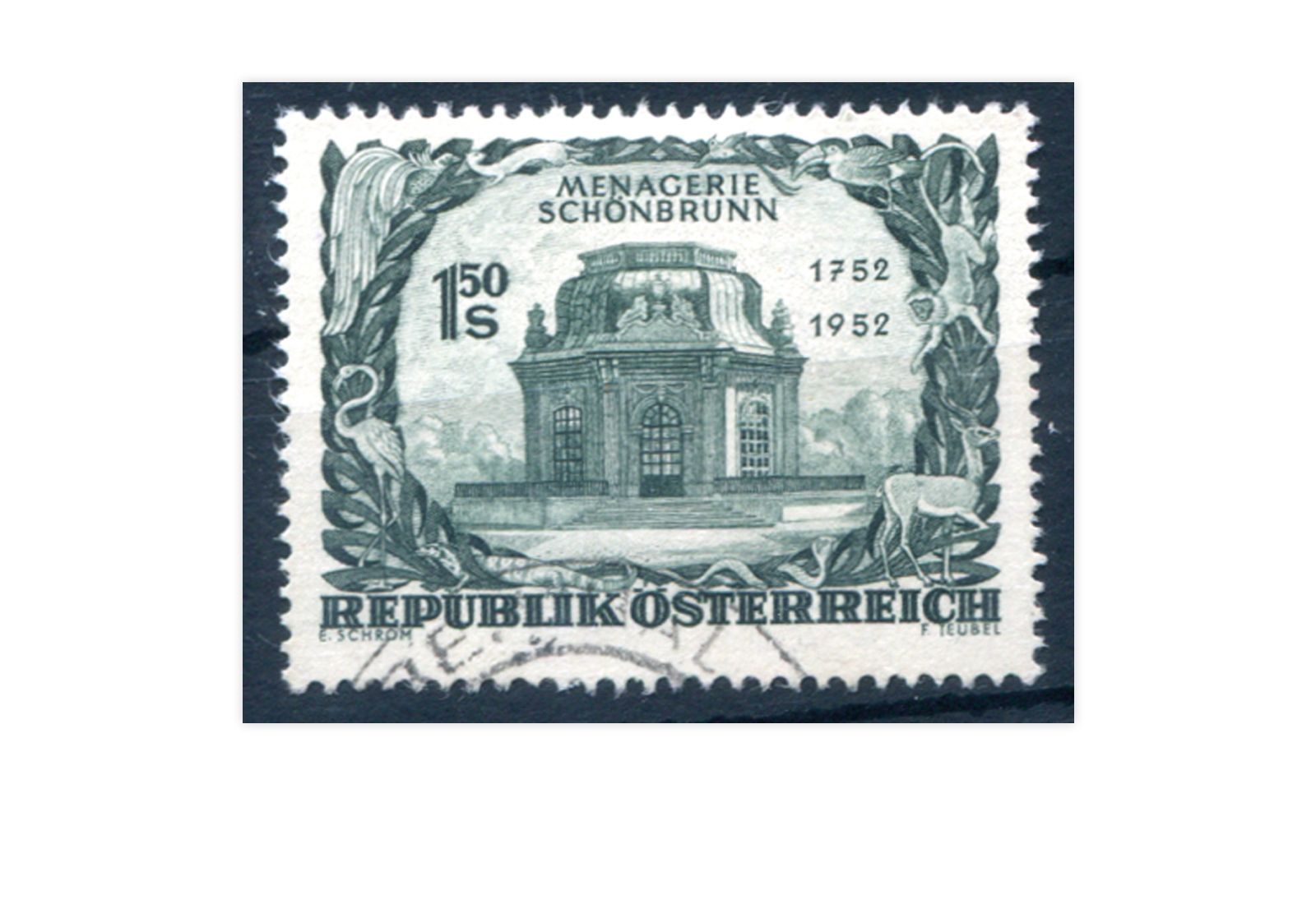 2. Republik Österreich  1952 Tiergarten von Schönbrunn Mi.Nr. 973 gest