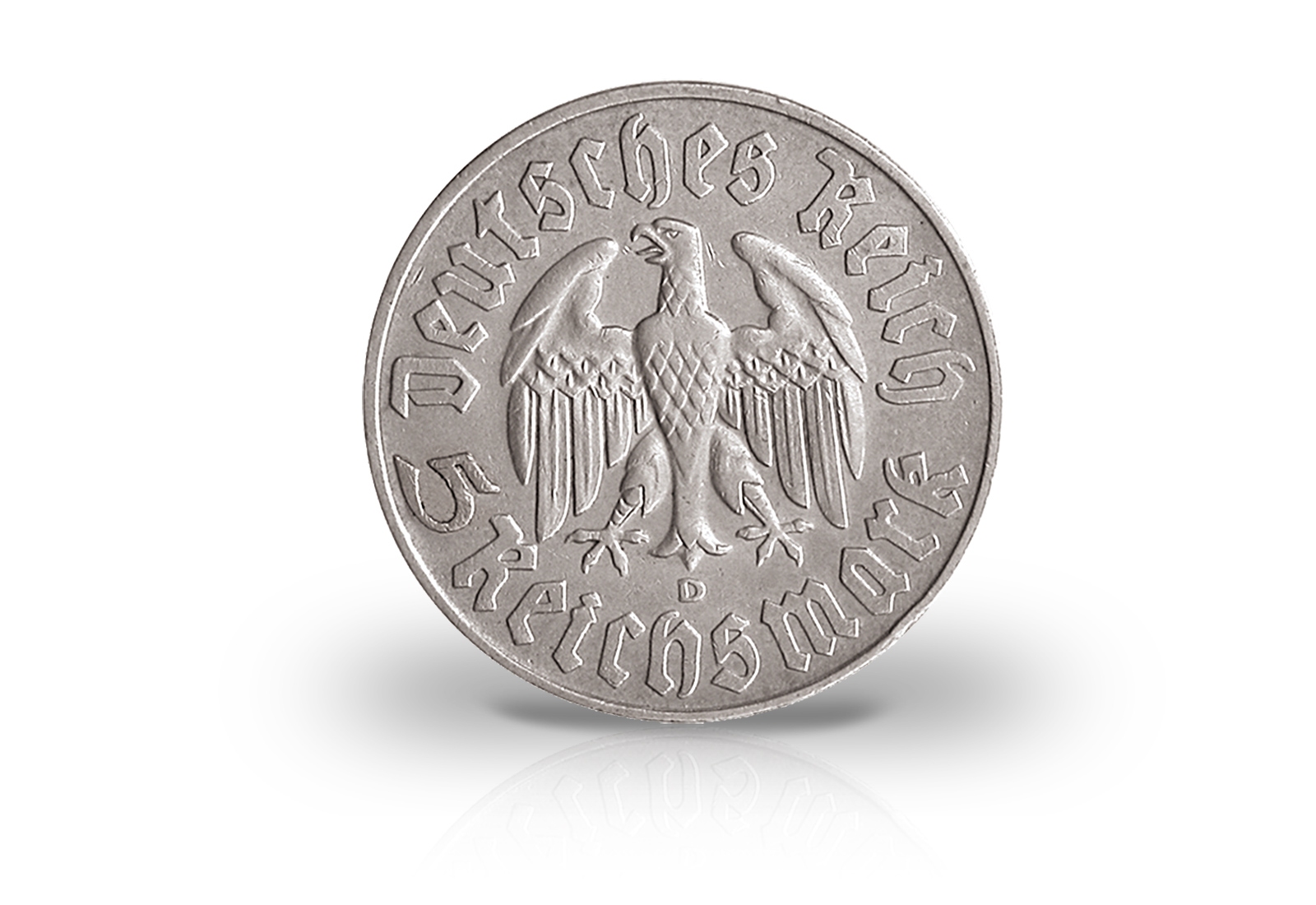 5 Reichsmark 1933 Drittes Reich Martin Luther Prägestätte D Jaeger-Nr. 353