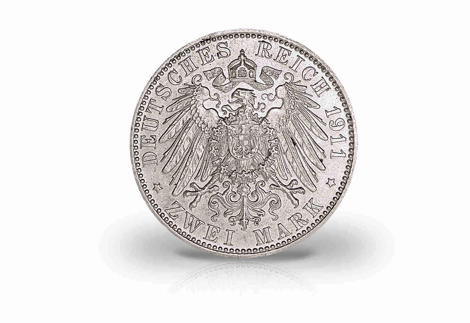 2 Mark 1911  Deutsches Kaiserreich Bayern Prinzregent Luitpold Jaeger-Nr. 48