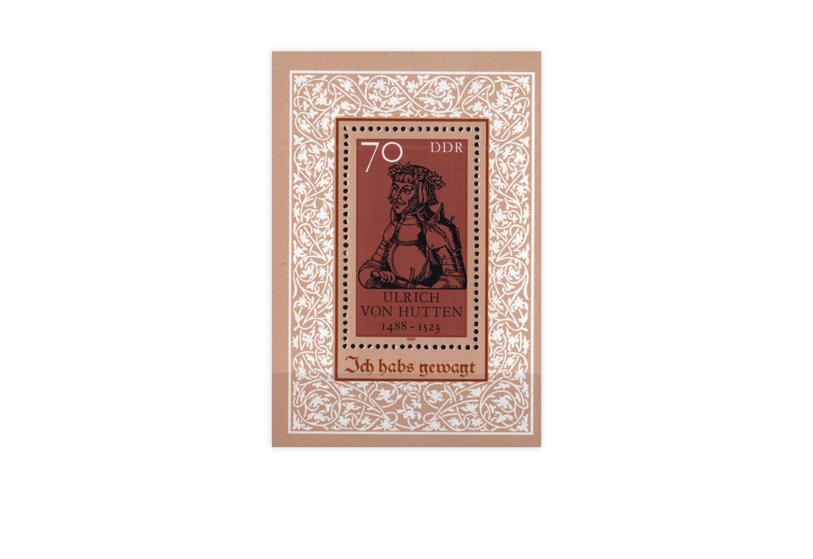 DDR Block 93 500. Geburtstag Ulrich Hutten 1988 **
