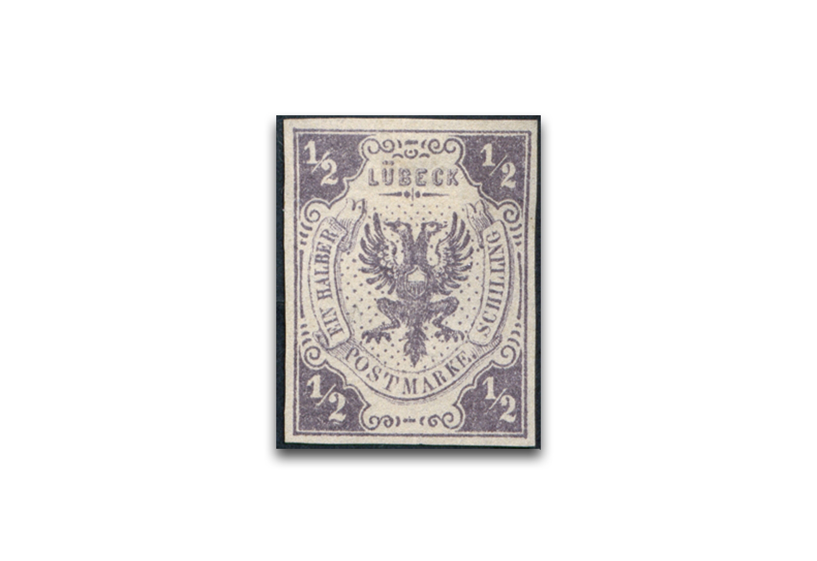 Briefmarke Altdeutschland Lübeck Freimarke 1858 Michel-Nr. 6 ungebraucht ohne Gummierung