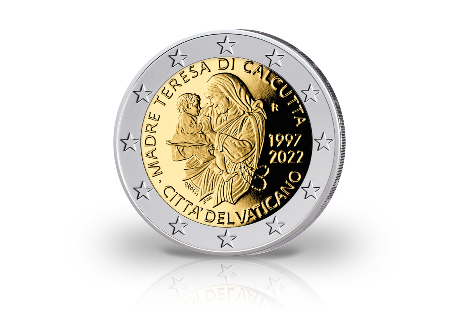 2 Euro 2022 Vatikan 25. Todestag Mutter Teresa PP im Etui