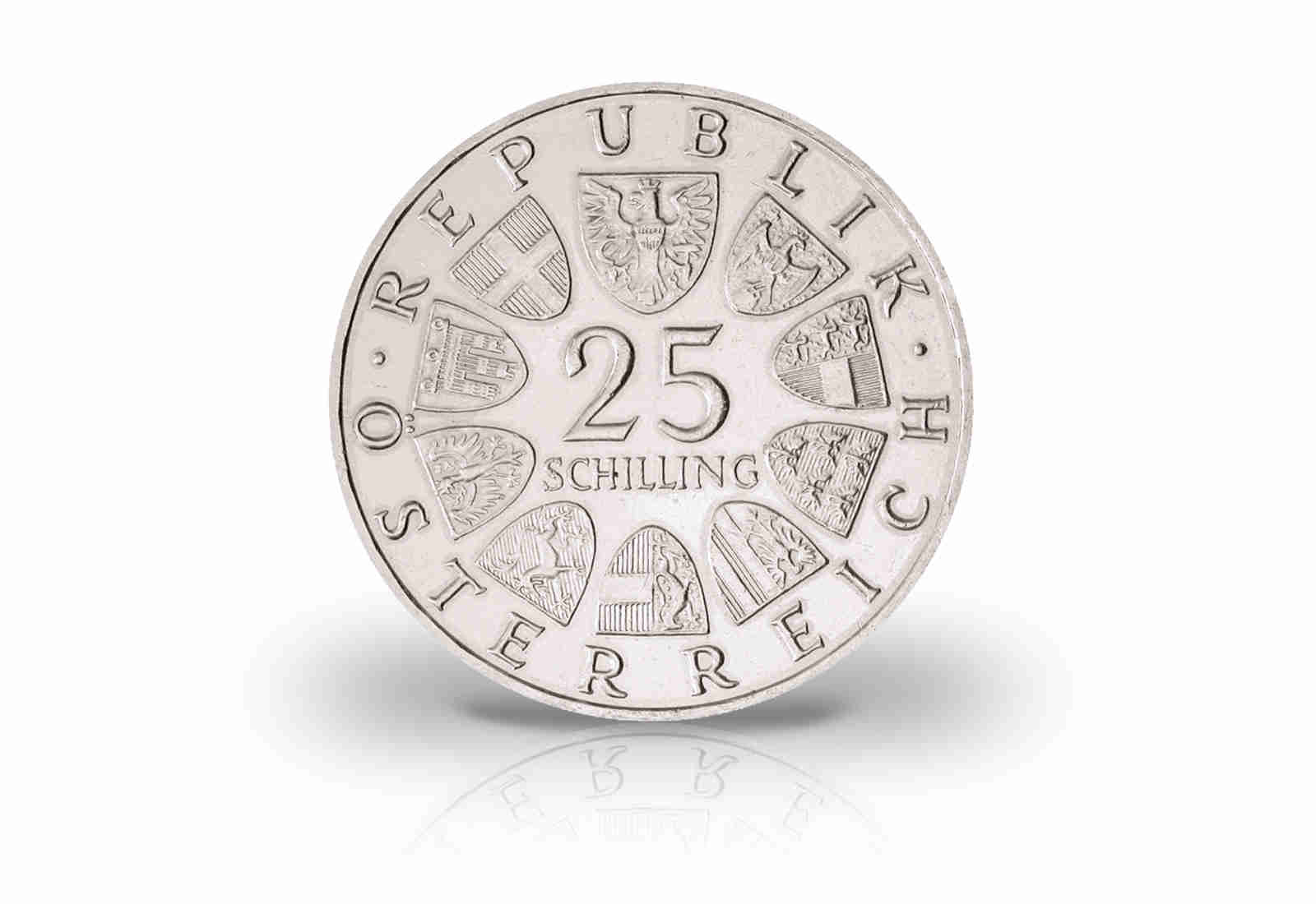 Komplettset 25 Schilling Silber 1955-1973 Österreich