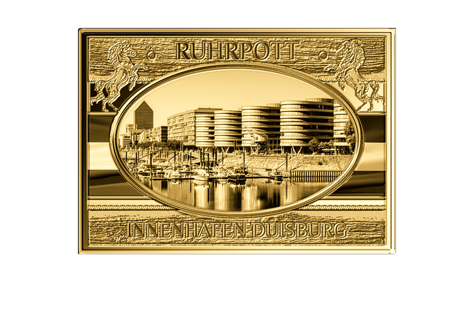 Goldbarren Innenhafen Duisburg - NRW Ruhrpott 999/1000 Gold