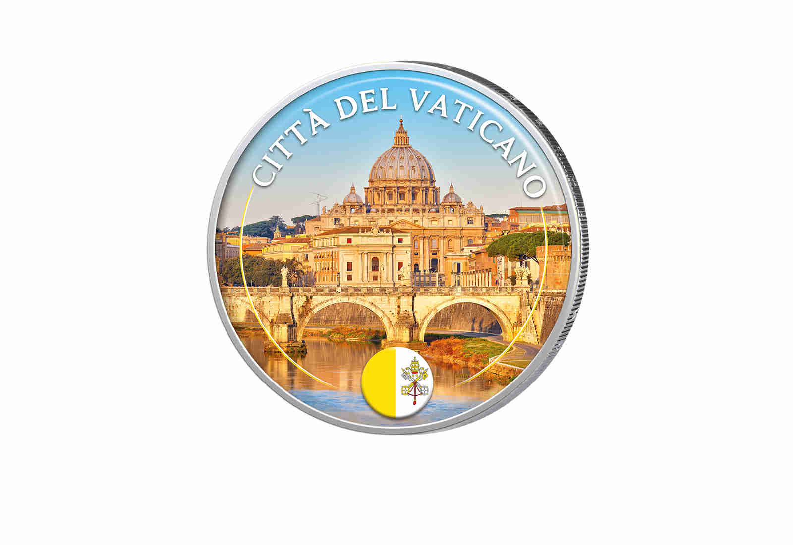 2 Euro  mit Farbapplikation Città del Vaticano - Vatikan