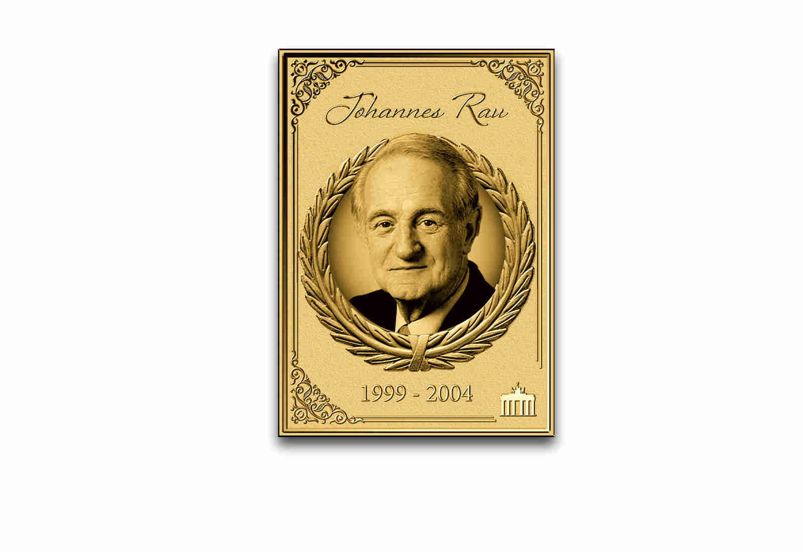 Goldmünzbarren Bundespräsident Johannes Rau 999/1000 Gold