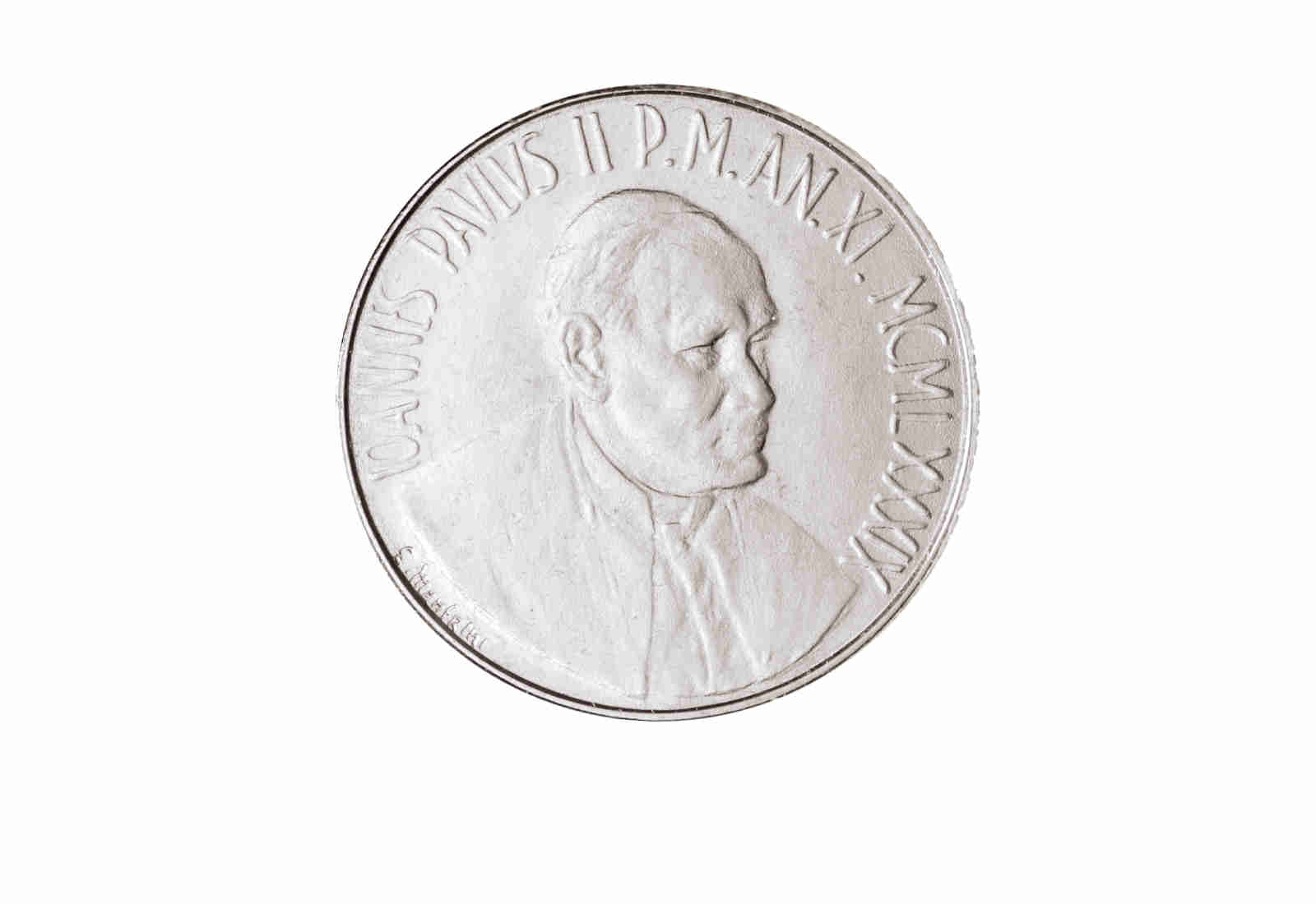 100 Lire 1989 Vatikan Papst Paul II. Pelikan und Küken