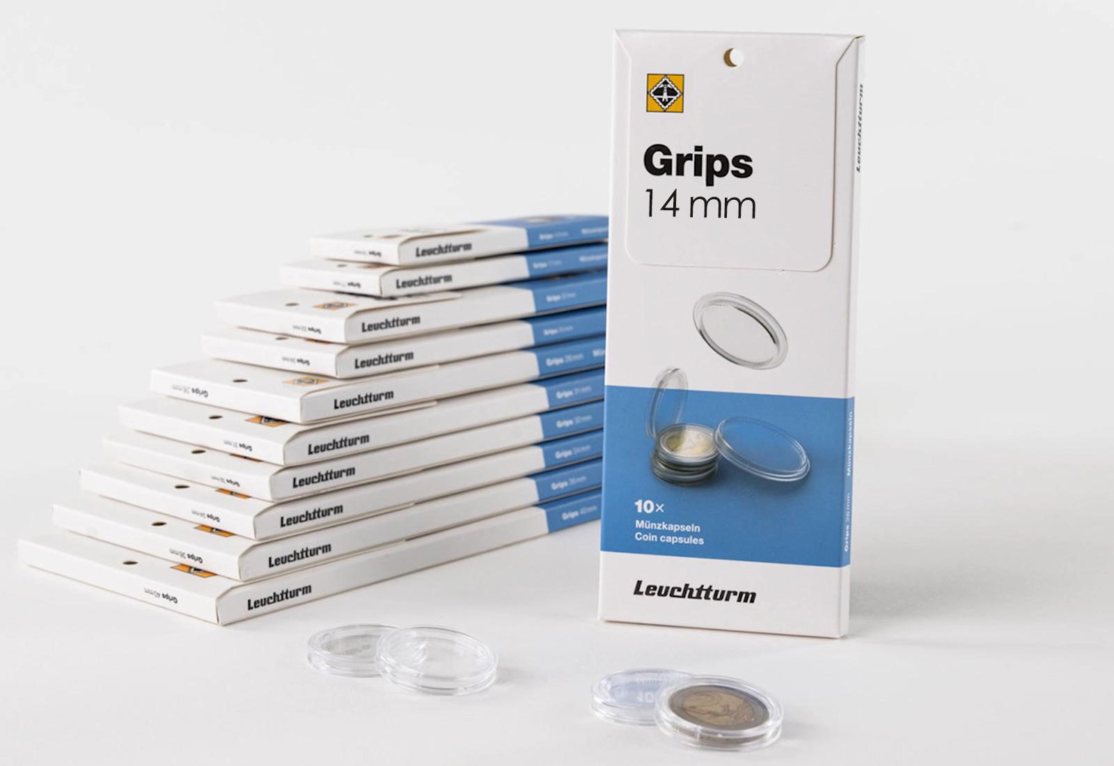 [14 mm] Leuchtturm Münzkapseln im 10er Pack