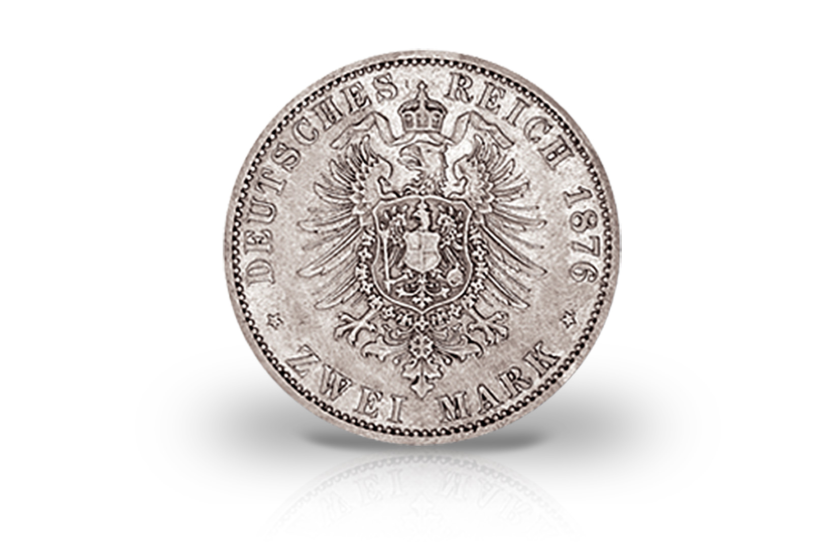 2 Mark 1876 Deutsches Kaiserreich Mecklenburg-Schwerin Friedrich Franz II. Jaeger-Nr. 84