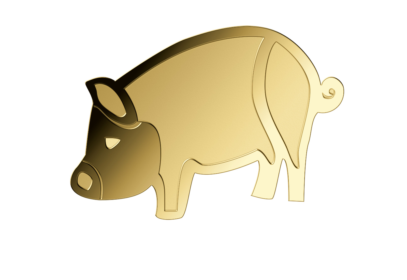 Goldausgabe Motiv Glücksschwein 999/1000 Gold
