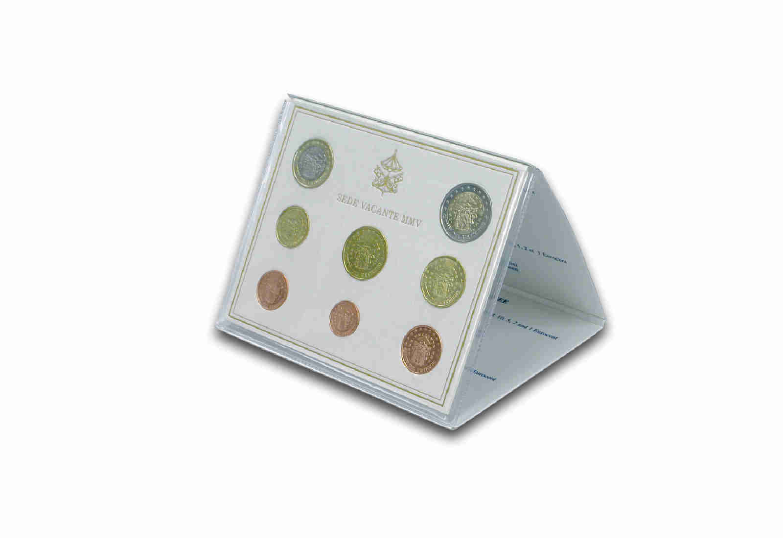 Kursmünzensatz 2005 Vatikan Sedisvakanz st im Folder