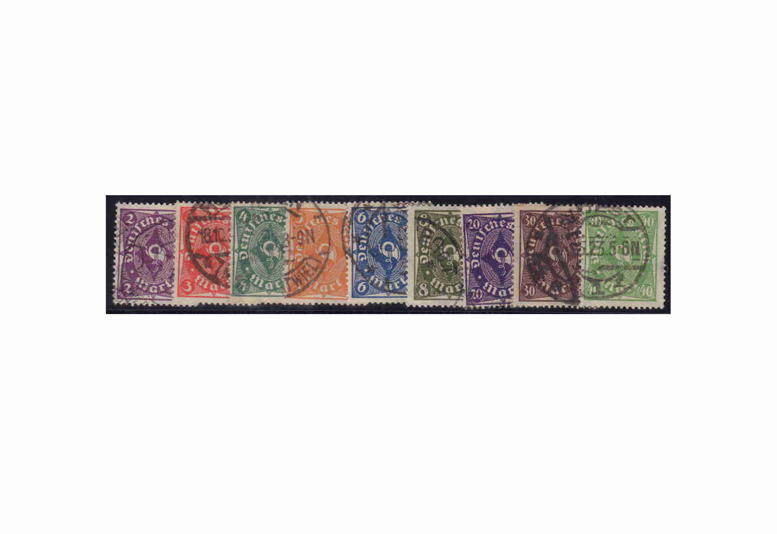 Deutsches Reich Mi.Nr. 224/232 gestempelt