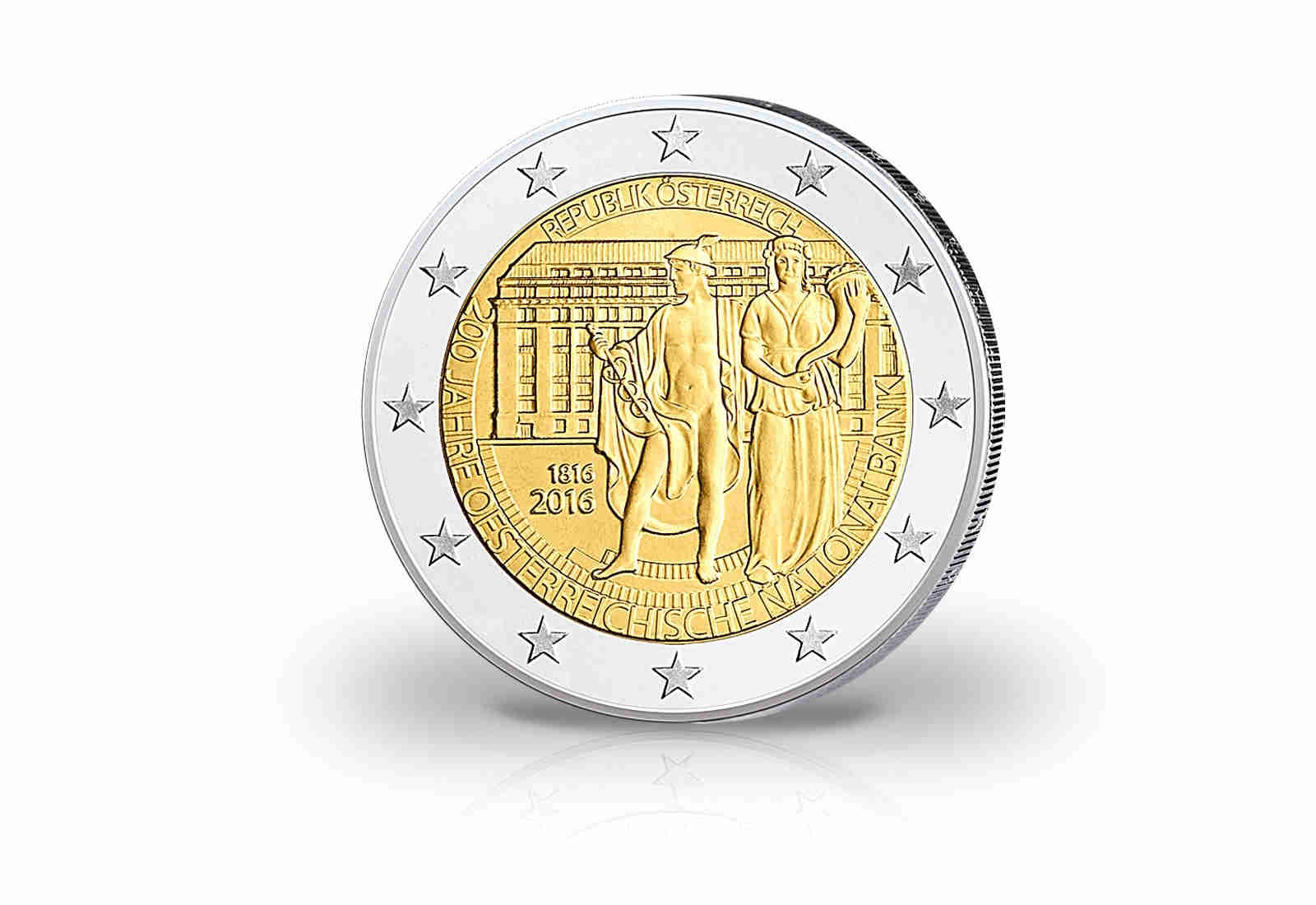 2 Euro 2016 Österreich 200 Jahre Österreichische Nationalbank