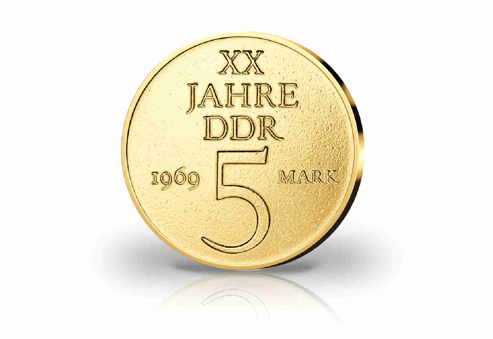 5 Ost-Mark mit Farbapplikation Der Trabant DDR Ostalgie Serie