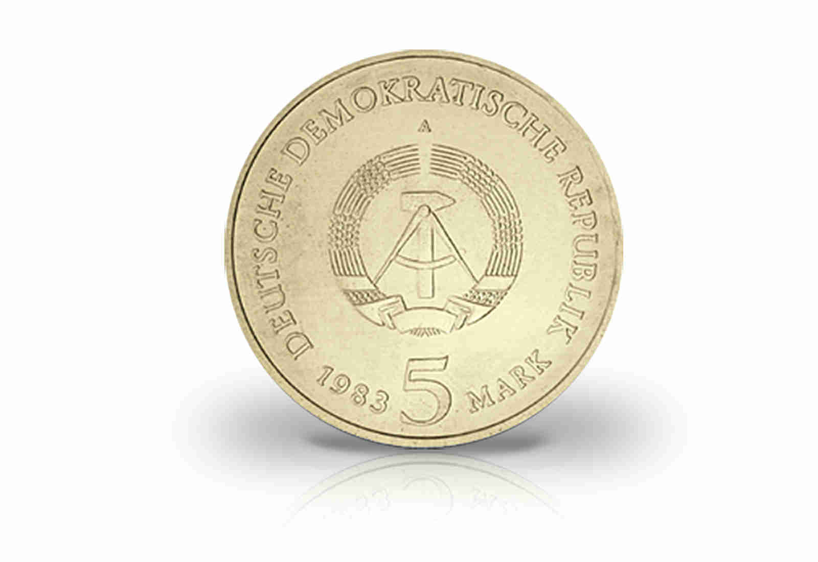 5 Mark Gedenkmünze 1983 DDR Schlosskirche zu Wittenberg Jaeger-Nr. 1588