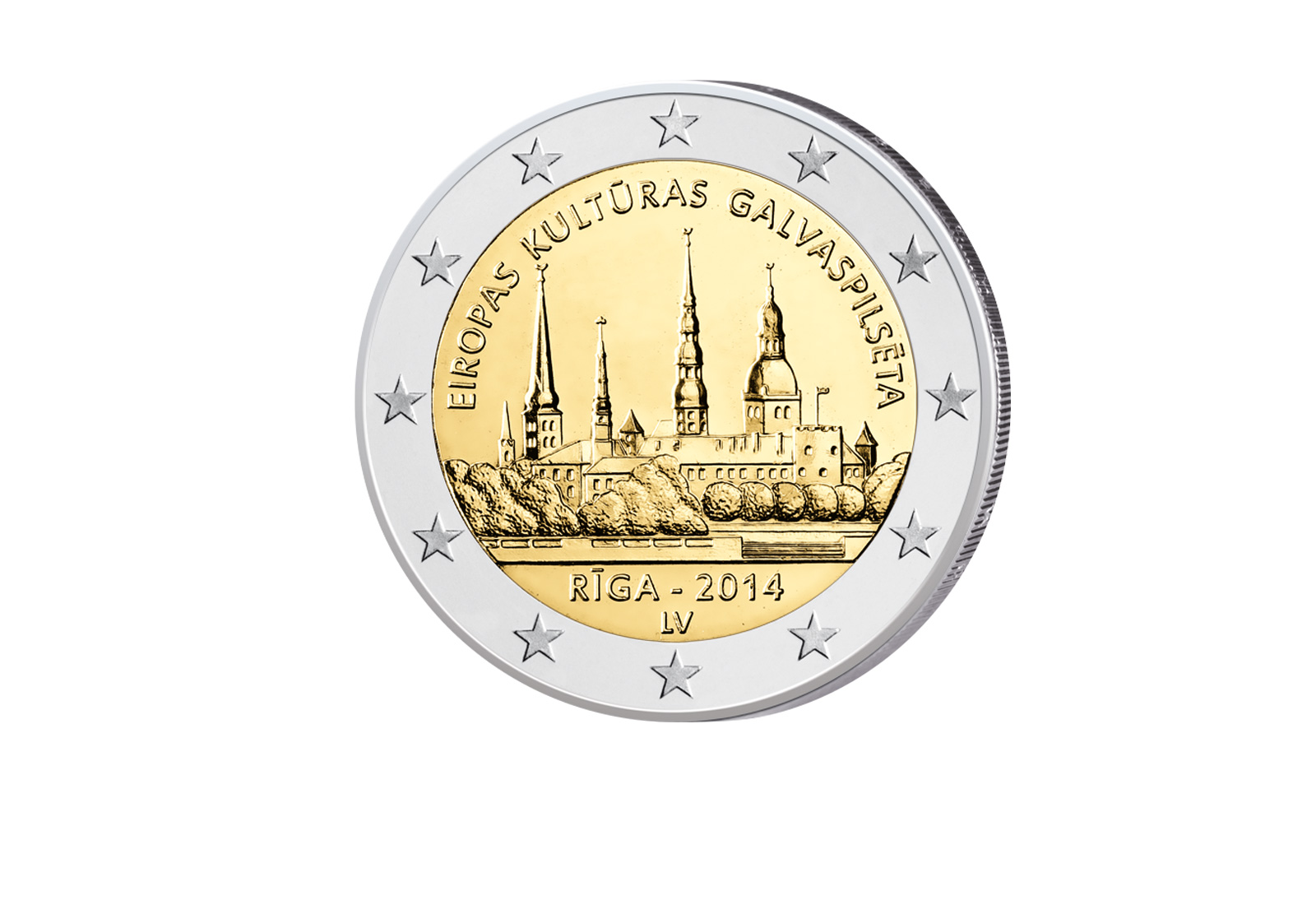 2 Euro 2014 Lettland Europas Kulturhauptstadt Riga bfr.