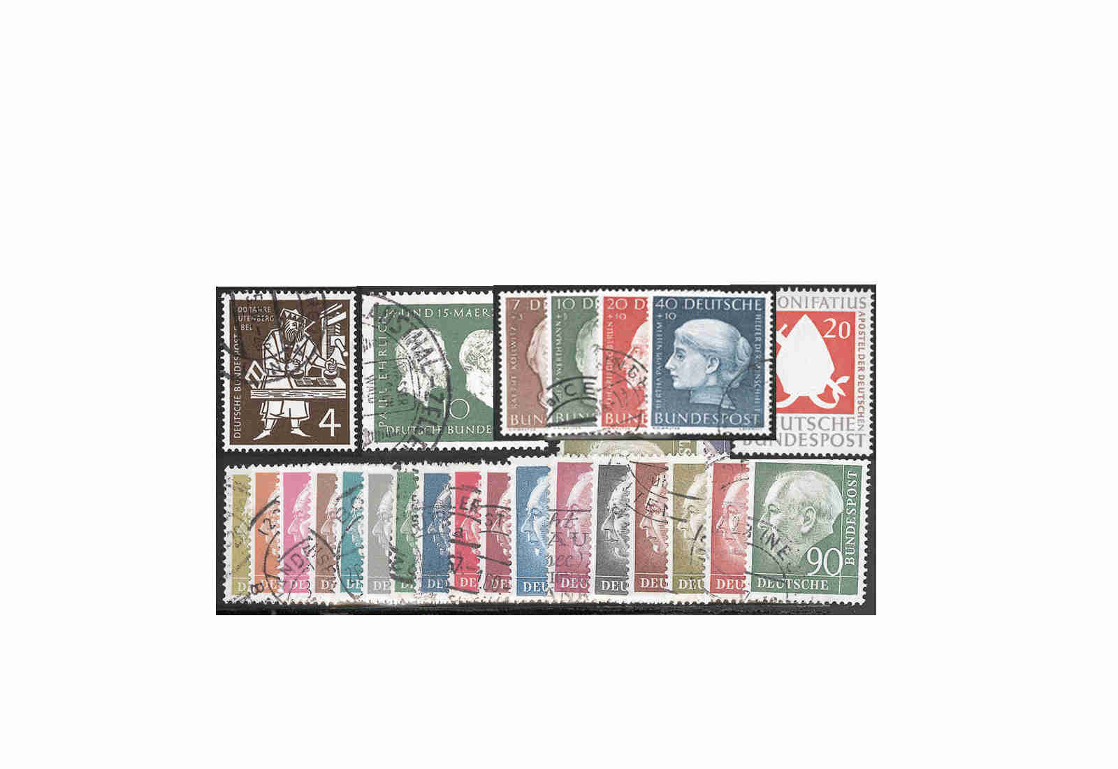 BRD Jahrgang 1954 Mi.Nr. 177/203 gestempelt