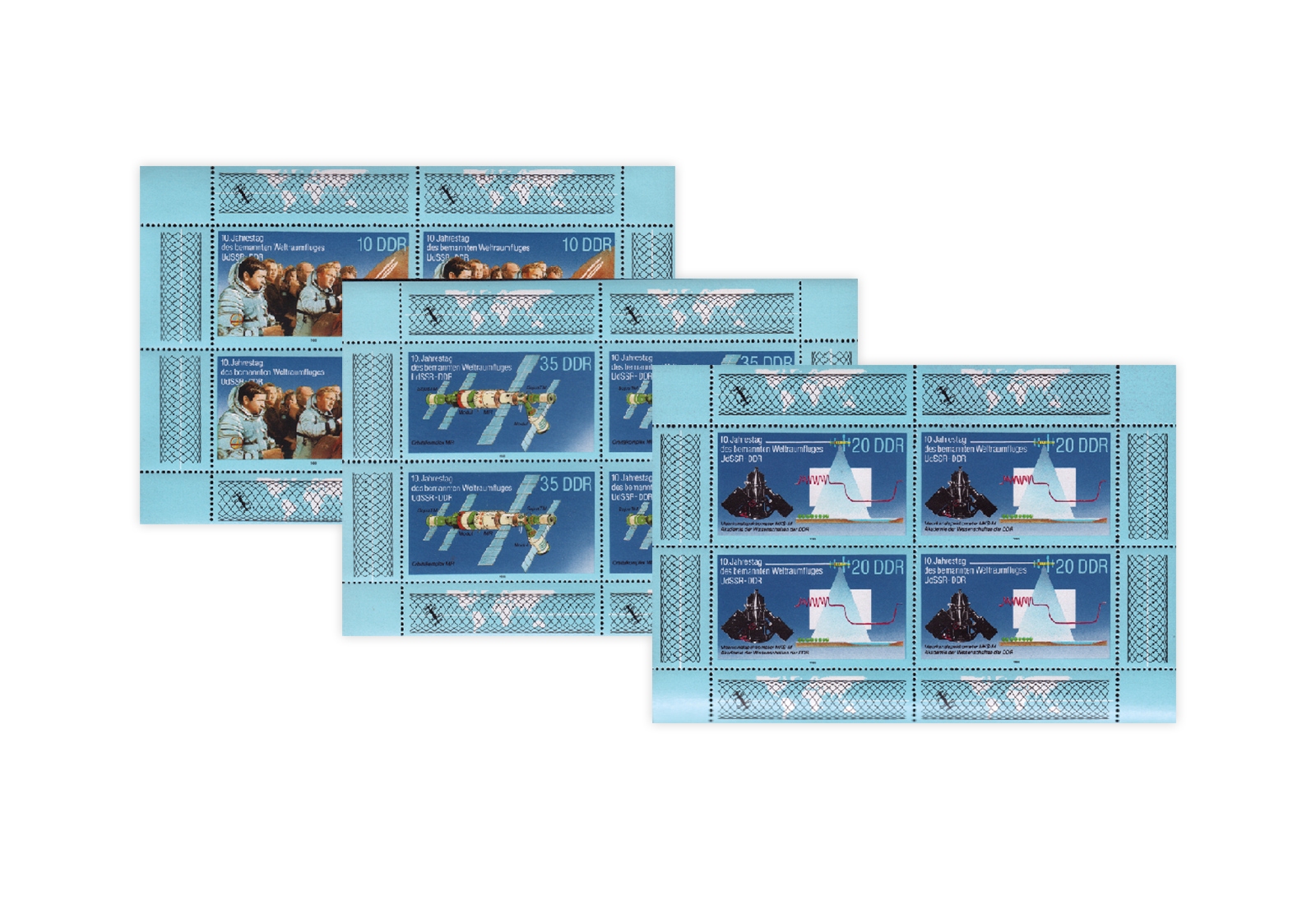 DDR Kleinbogen 1988 Michel Nr. 3190 bis 3192 gestempelt