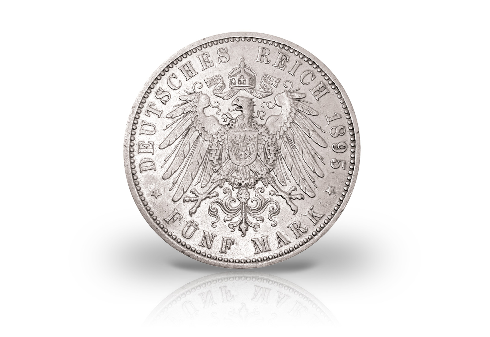 5 Mark 1895 bis 1900 Deutsches Kaiserreich Ernst Ludwig Hessen Jaeger-Nr. 73