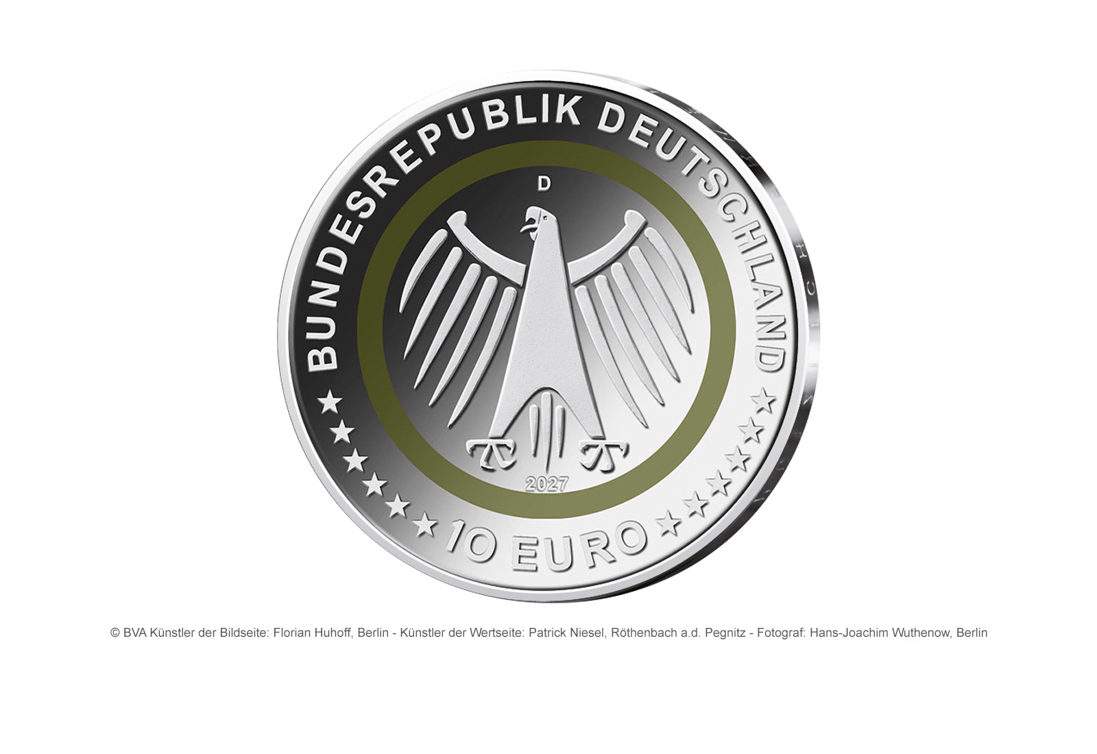 10 Euro 2027 Deutschland Bundeswehr - Im Dienste der Gesellschaft Prägestätte A-J PP
