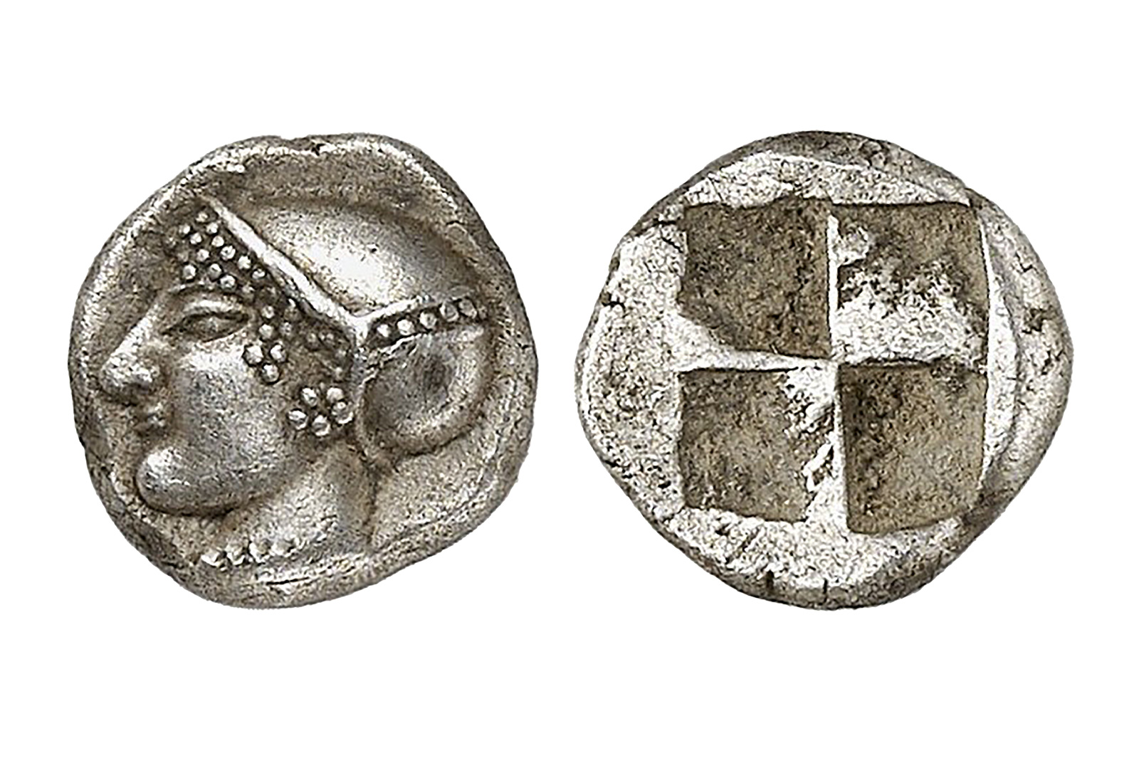Phokaia 600 v. Chr. Silber-Trihemibol mit Etui und Zertifikat