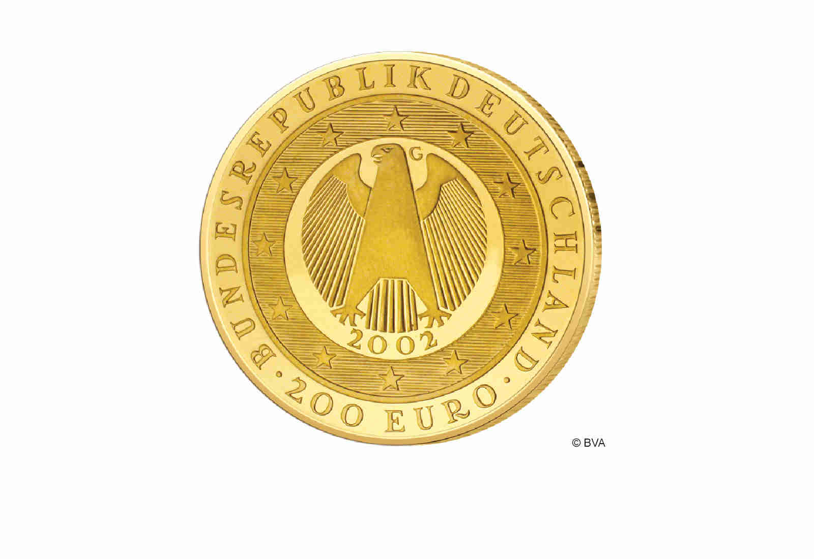 200 Euro Goldmünze 2002 Deutschland Einführung des Euro Prägestätte G
