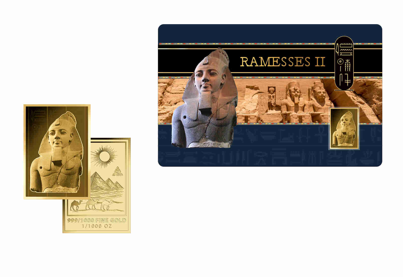 Goldcard Motiv Ramses II. 999/1000 Gold
