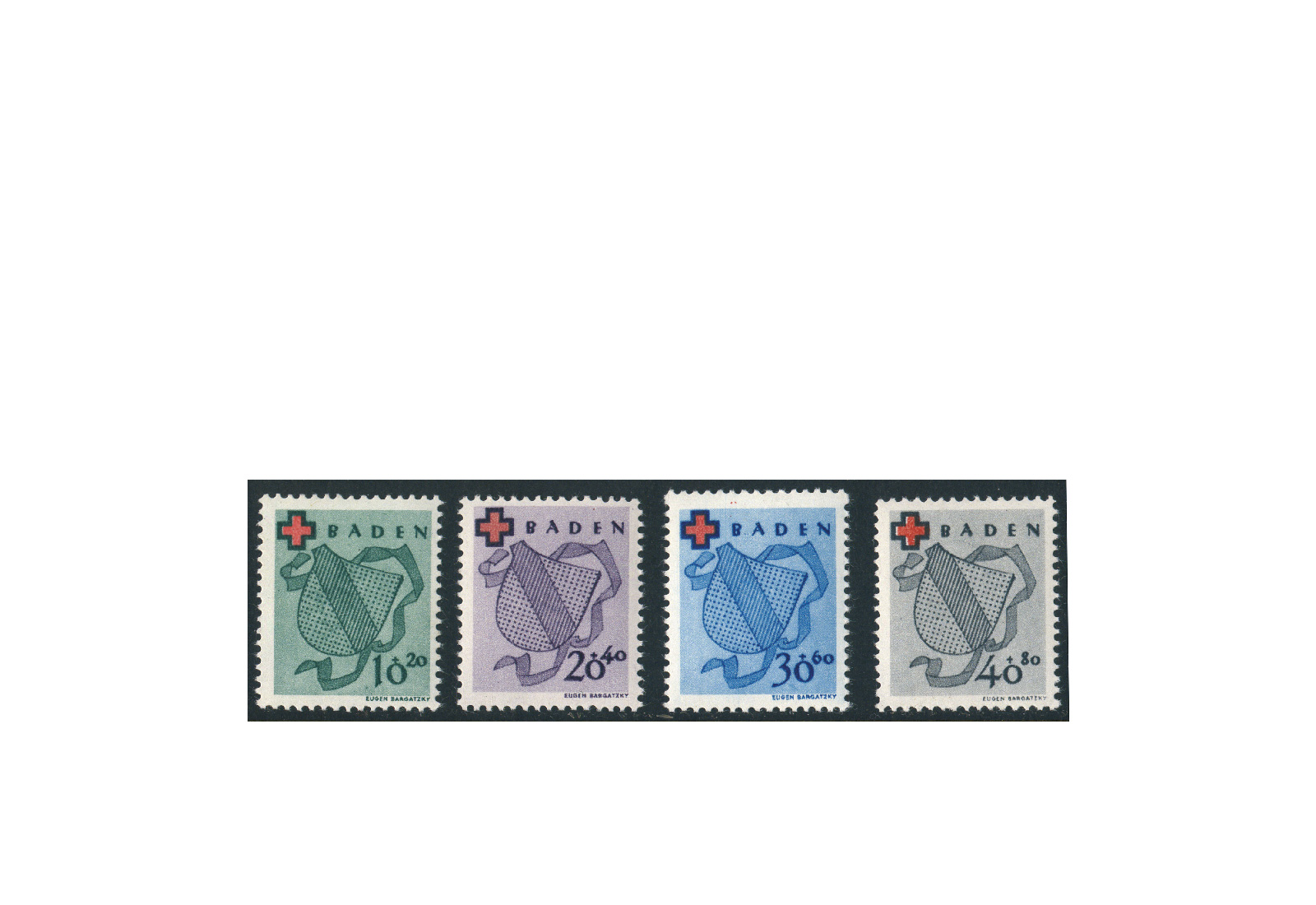 Briefmarken Französische Zone Baden Michel-Nr. 42-45 A gestempelt