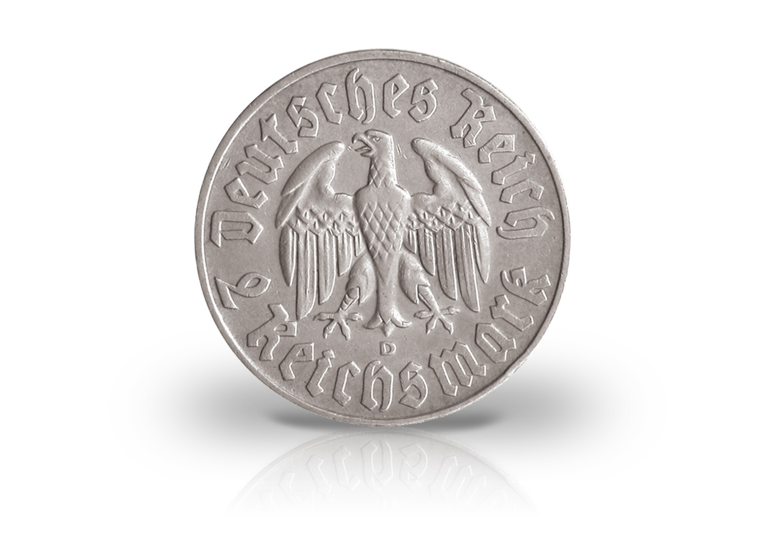 2 Reichsmark 1933 Drittes Reich Martin Luther Prägestätte E Jaeger-Nr. 352