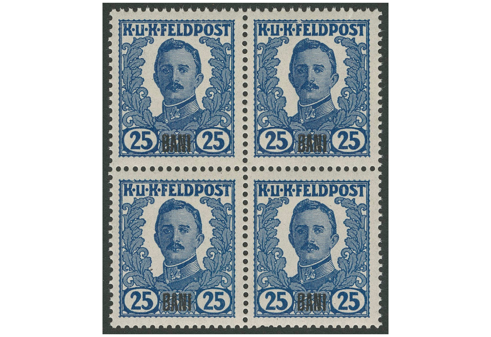 Ausgabe für Rumänien VII ** VB Österr.-ungar.Feldpost 25 Bani