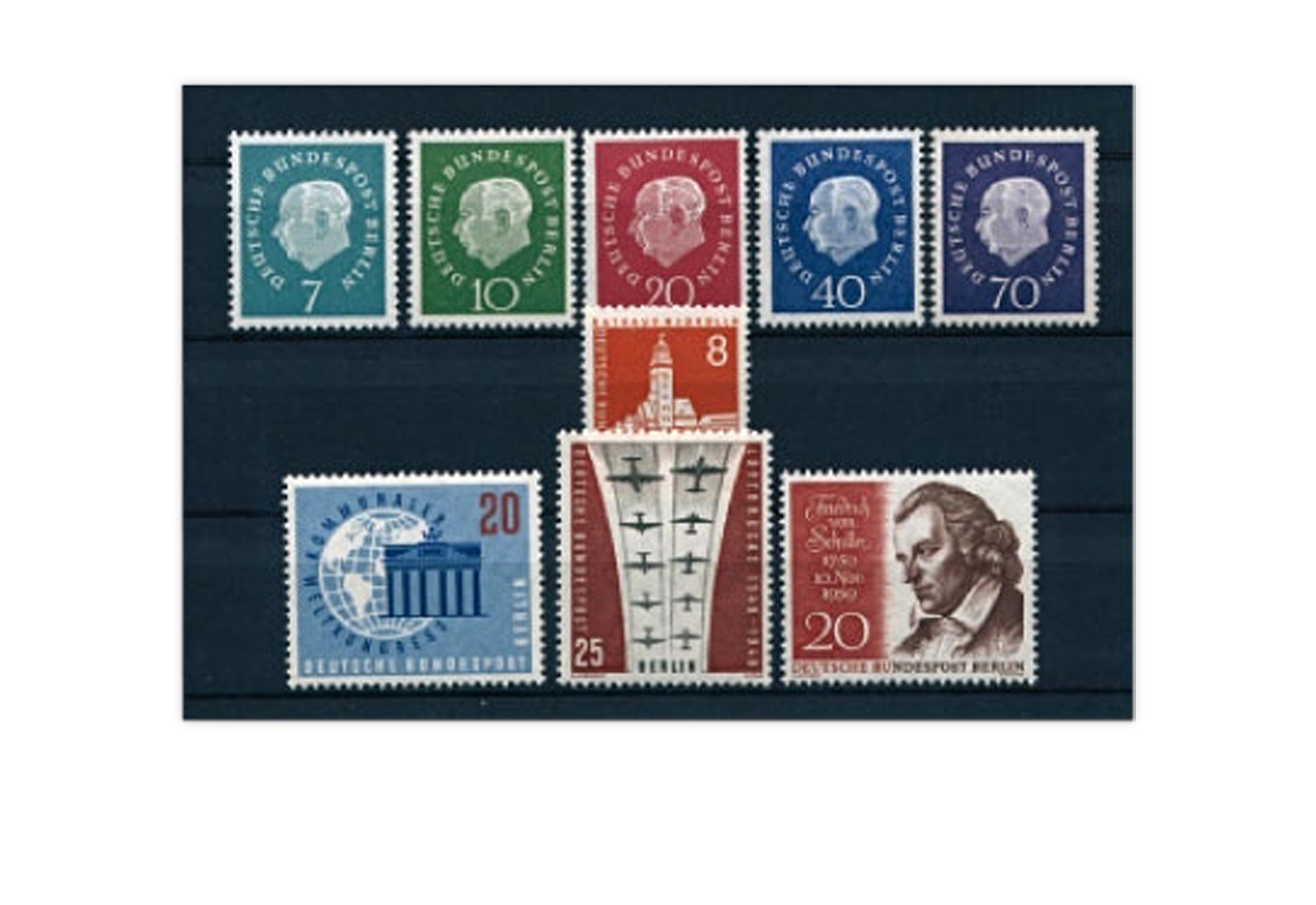 Berlin Jahrgang 1959 Mi.Nr. 182-190 gestempelt