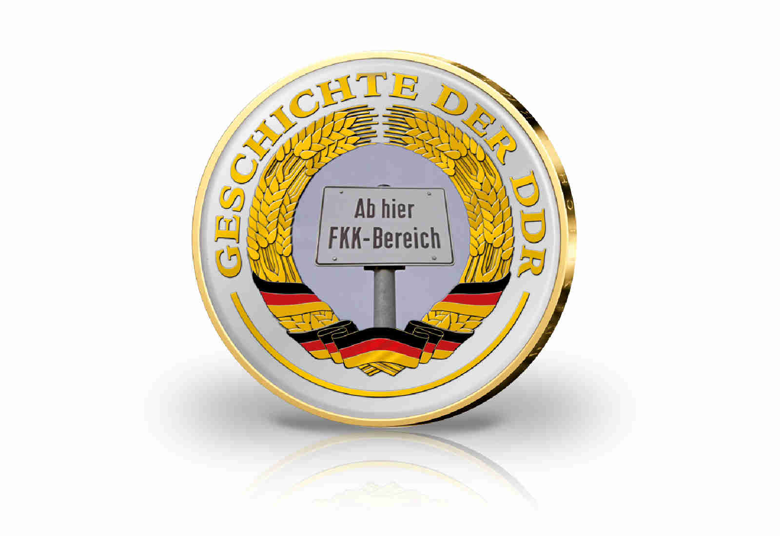 5 Ost-Mark mit Farbapplikation FKK DDR Ostalgie Serie