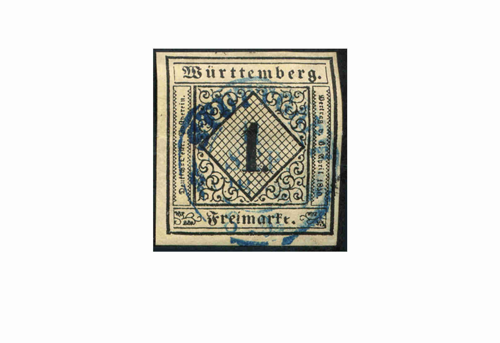 Briefmarke Altdeutschland Württemberg Freimarke 1851 Michel-Nr. 1 gestempelt